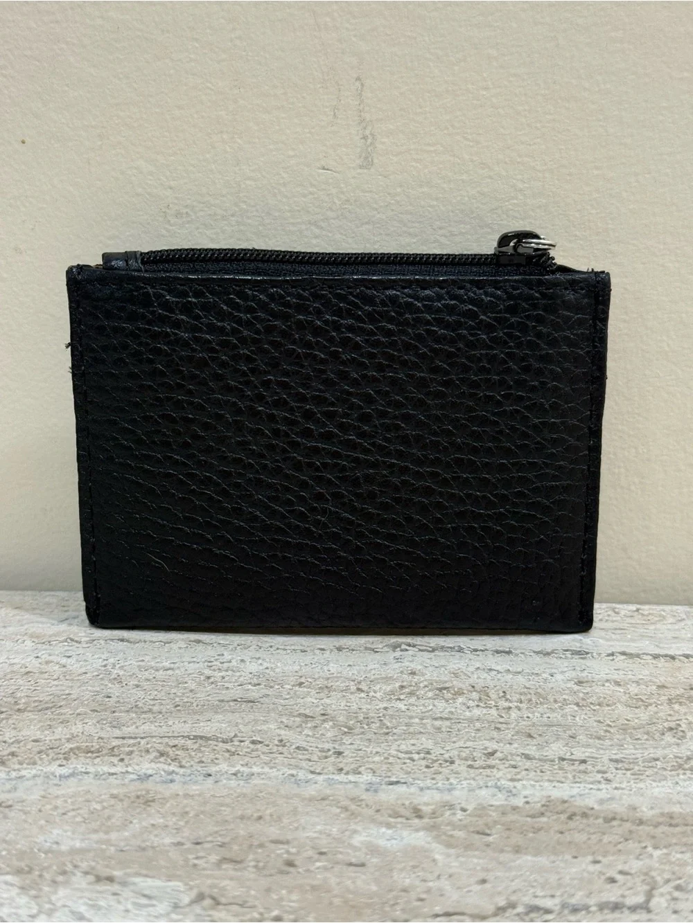 Brighton Black and Brown Leather Card Sleeve with Heart Window